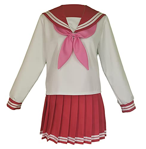 Lucky Star Konata Izumi Cosplay Kostüm High School Uniform komplettes Set für Halloween Mädchen (X-Small, Pink) von 通用