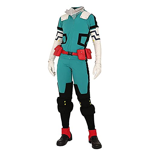 My Hero Academia Cosplay Kostüm, MHA Midoriya Izuku Kampfanzug Todoroki Shouto Gymnastik Uniformen Komplettes Set Trainingsanzug, Anime Cosplay Jumpsuit für Männer Würmer (3XL, Midoriya Izuku) von 通用