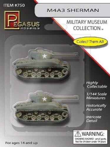 Pegasus 950750 1/144 M4A3 Sherman Modellbausatz, Grün von Pegasus Spiele