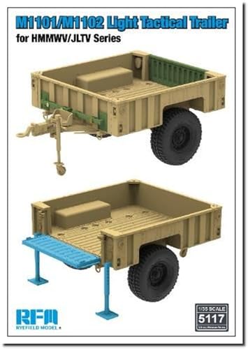 RYE FIELD MODEL – Modellbau Anhänger M1101/M1102 Light Tactical Trailer für Hmmwv/Jltv Series | Rye Field Model|5117| 1:35 Modellbau Panzer Promo von ライフィールドモデル