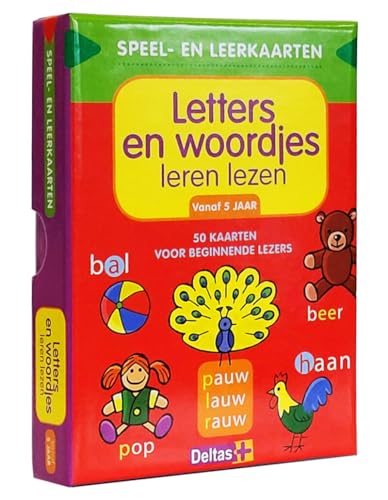 Speel- en leerkaarten - Letters en woordjes leren lezen (+5 j.): 50 kaarten voor beginnende lezers von -