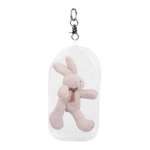 Tragbare Puppen-Präsentationstasche, transparente PVC-Display-Tasche, staubdichte Waren-Vitrine, wasserdichter Reißverschluss, Schlüsseltasche, Lippenstift-Tasche, um Anime-Puppe, Plüschpuppe zu von ノーブランド品