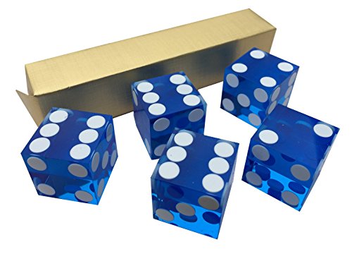 Neue, Perfekte 19 mm Präzisions-Casino-Würfel / Atemberaubende Würfelspiele, blau von 19MM Casino Dice