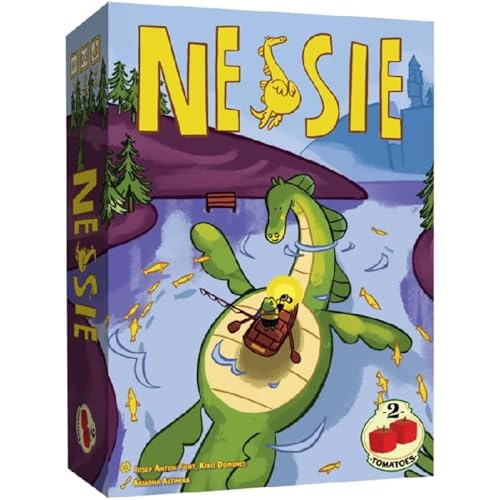 2Toamtoes Spiele | Nessie | Kartenspiel | Erobern Sie die Geheimnisse von Loch Ness | 2 bis 6 Spieler | Spanisch, Englisch, Französisch, Deutsch und Katalanisch | Thema: Tiere von 2 Tomatoes Games