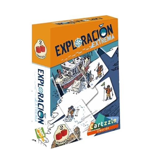 2Tomatoes Games - Cartzzle: Extreme Exploration, Kartenspiel, kooperativ, für 1-4 Spieler, Sprache: Spanisch, Thema: Abenteuer von 2 Tomatoes Games