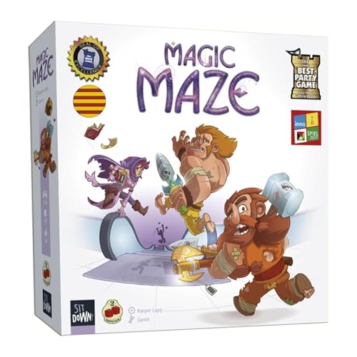 2Tomatoes Games | Magic Maze | kooperatives Brettspiel | Begleite einen Zauberer, Krieger, Elf und Zwerg auf einer kühnen Mission, stehle magische Gegenstände | 1-8 Spieler | ab 8 Jahren | Katalanisch 2Tomatoes Games | Magic Maze | kooperatives Brettspiel | Begleite einen Zauberer, Krieger, Elf und Zwerg auf einer kühnen Mission, stehle magische Gegenstände | 1-8 Spieler | ab 8 Jahren | Katalanisch von 2 Tomatoes Games