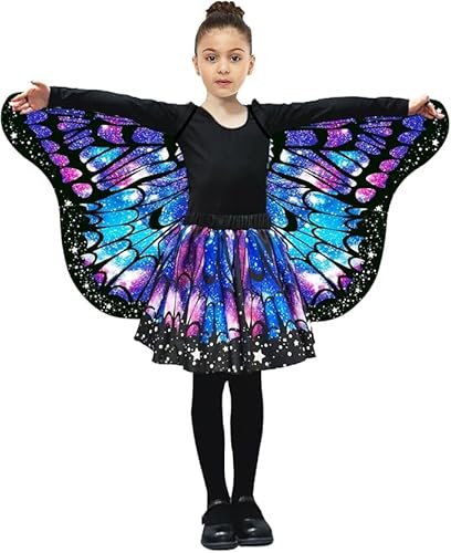 23GUANYI Karneval Kostüm Schmetterling Kinder Mädchen (Blau) von 23GUANYI