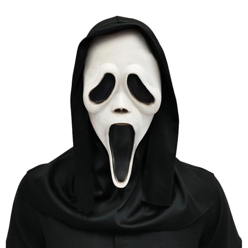 23GUANYI Halloween Maske, Scream Maske Ghostface Maske für Kinder Erwachsene Herren & Damen als Kostüm für Halloween Ghostface Horror Verkleidung Cosplay Realistische Requisiten von 23GUANYI