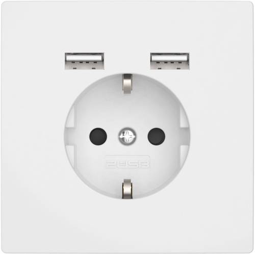 2USB 2U-449061 Unterputz-Steckdose mit USB Reinweiß (glänzend) von 2USB