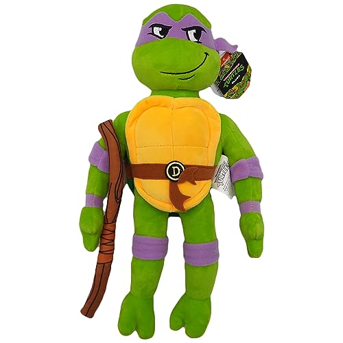 2iX - Teenage Mutant Ninja Turtles Mutant Mayhem - 32 cm Kuscheltier - Plüschfigur zum Kuscheln und Spielen, tolles Geschenk für TMNT-Fans ab 3 Jahren (Donatello) von 2iX
