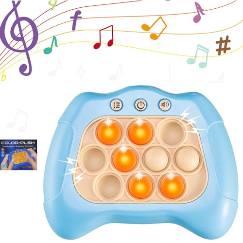 2iX Pop It Spiel, Plopper Spielzeug, Fidget Toys, Pop Up Elektronische Spiele, Pop It Game, Bubble Push It Puzzle, Sensory Toys, Antistress, ADHD und Autismus (Hellblau) von 2iX