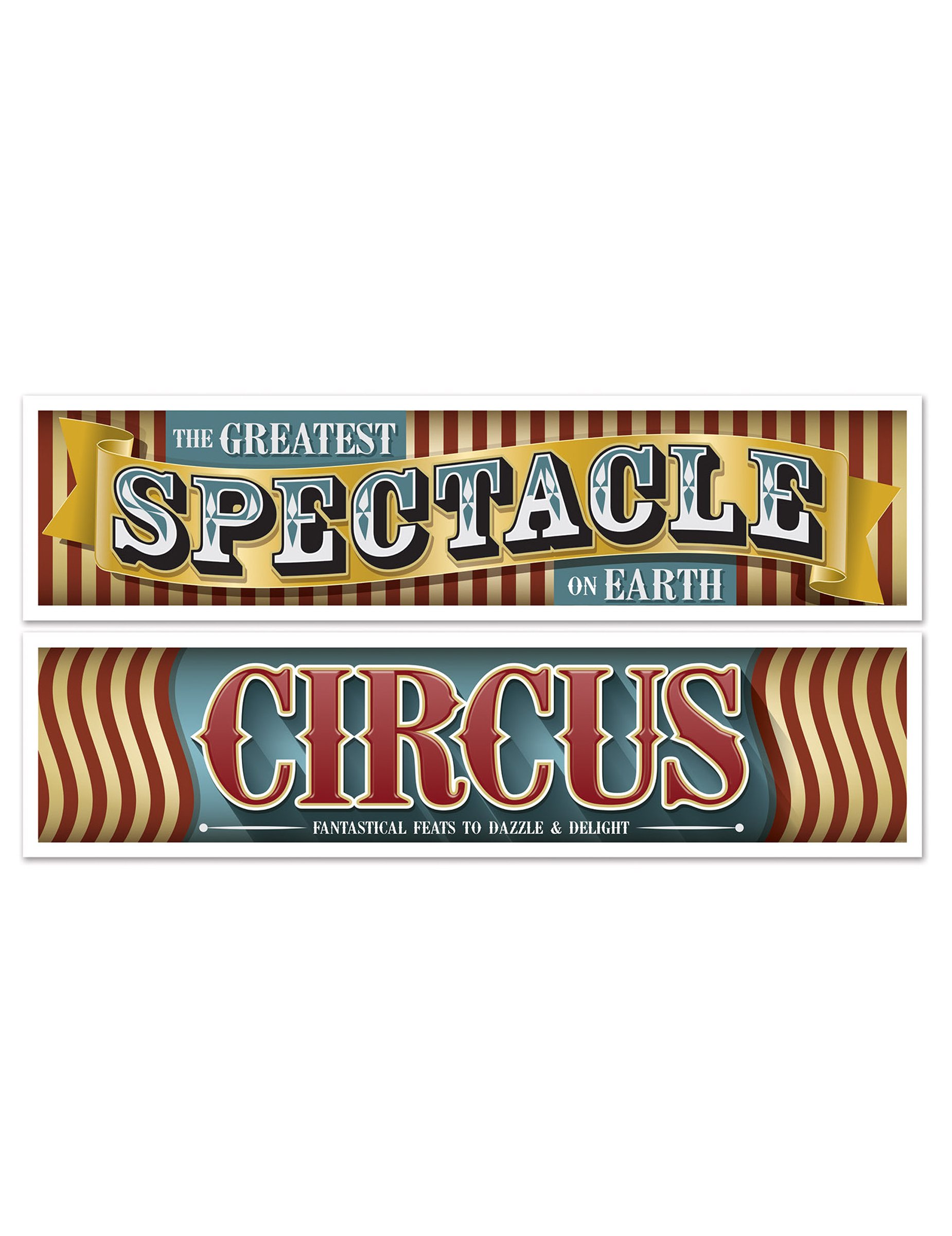 2 Banner Vintage Zirkus 1,5 m von 360 DEGREES