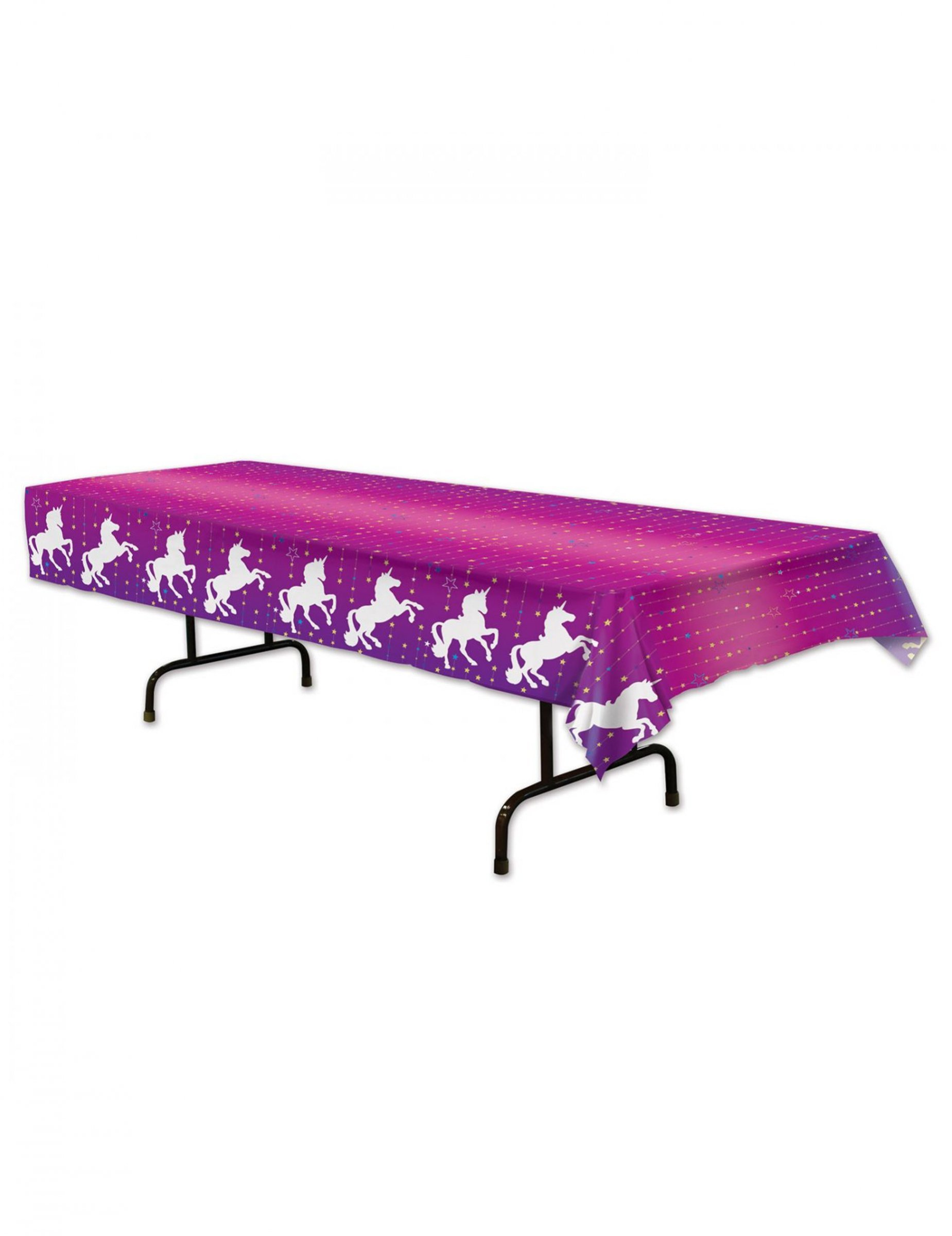 Einhorn-Tischdecke violett-rosa-weiss 137 x 274 cm von 360 DEGREES