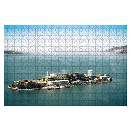 Jigsaw Puzzle 1000 Stück Alcatraz Insel Mit Golden Gate Bridge Auf San Francisco Kinderpuzzle Familienspiele Puzzle Schwer Mehrfarbig Brain Challenge Puzzle Für Kinder von 385