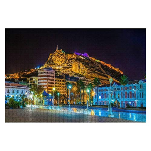 Jigsaw Puzzle 1000 Stück Alicante Spanien 2. Januar 2016 Nachtansicht des Beleuchteten Piers Puzzlesets Dekompression Familienspiele Tiere Puzzles Mehrfarbig Puzzle Für Kinder von 385