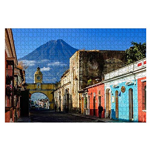 Jigsaw Puzzle 1000 Stück Berühmter Bogen Und Vulkanblick Antigua Guatemala 1000 Stück Puzzle Große Puzzles Traditionen Puzzle Für Kinder Einzigartiges Design Brain Challenge Puzzle Für Kinder von 385