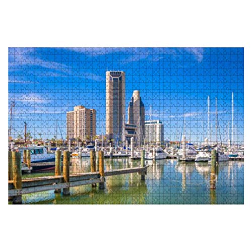 Jigsaw Puzzle 1000 Stück Skyline Von Corpus Christi, Texas, An Der Bucht Holzpuzzle Erwachsene Mehrfarbig Holzpuzzle Für Erwachsene Und Kinder Traditionen Puzzlesets Dekompression von 385