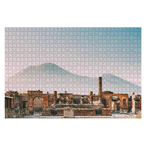 Puzzle 1000 Teile Pompeji, Italien, Tempel des Jupiter Oder Kapitol Oder Tempel des Kapitolinischen Mehrfarbig Besondere Puzzle Für Erwachsene Freunde Puzzle Für Kinder von 385