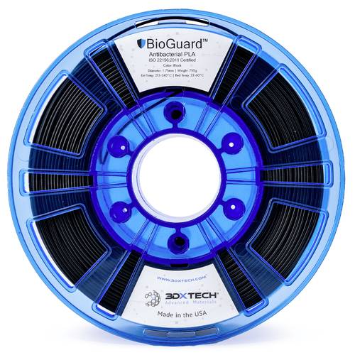 3D Xtech PLA8010750BK1 Bioguard Antibacterial Filament PLA antibakteriell, geringerer Kunststoffgeha von 3D Xtech