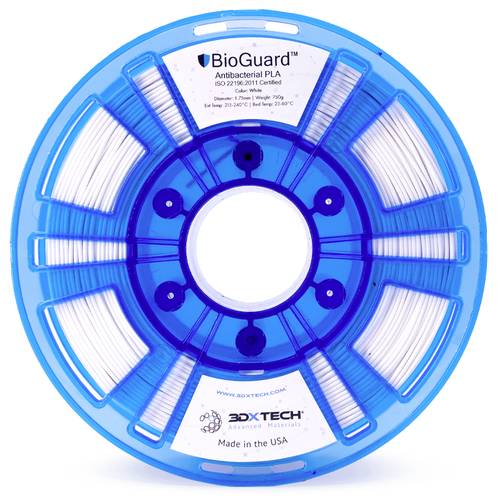 3D Xtech PLA8010750WT1 Bioguard Antibacterial Filament PLA antibakteriell, geringerer Kunststoffgeha von 3D Xtech