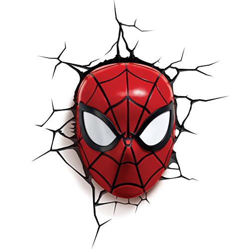 Light 816733002224 Spiderman FX Licht Marvel Spider-Man 3D Deco LED Wandleuchte, Rot von 3DLightFX