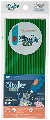 3 Doodler 62119 Start 3D-Druck-Filament-Nachfüllpackung, 24 Stränge aus Kunststoff, Frühlingsgrün, grün, Spring Green von 3Doodler