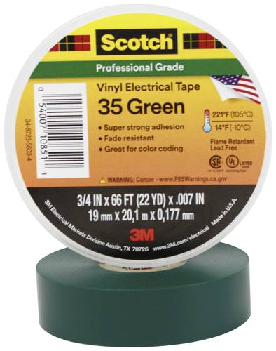 Scotch Scotch™ 35 SCOTCH35-19X20GN Isolierband Scotch® 35 Grün (L x B) 20m x 19mm 1St. von Scotch