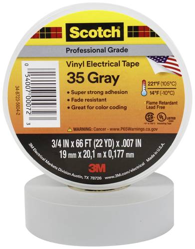 Scotch Scotch™ 35 SCOTCH35-19X20GR Isolierband Scotch® 35 Grau (L x B) 20m x 19mm 1St. von Scotch