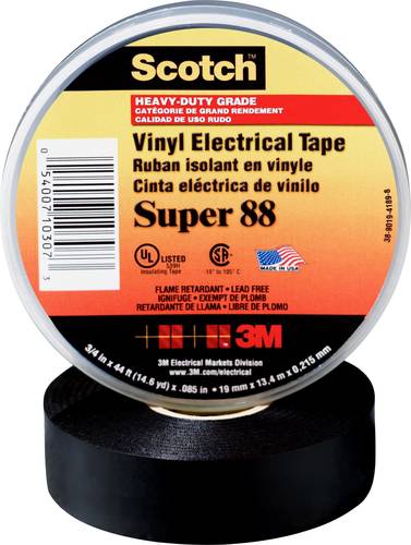 Scotch SUPER88-19X20-B Isolierband Scotch® Schwarz (L x B) 20m x 19mm 1St. von Scotch