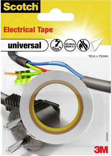 3M universal 4401WHT Isolierband Scotch® Weiß (L x B) 10m x 15mm 1St. von 3M