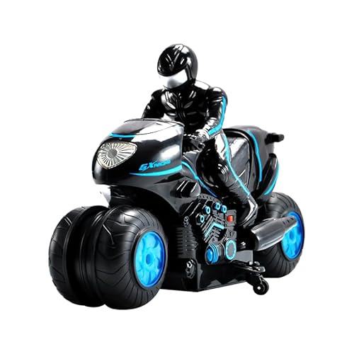 3T6B 2.4G RC Motorrad, Motorradfernbedienung Offroad High Speed ​​Rotation Drift, 360° Drift Drehung, Fernbedienung für Motorrad Anlaufstart Luftakrobatik Fliegendes, Geschenk für Kinder von 3T6B