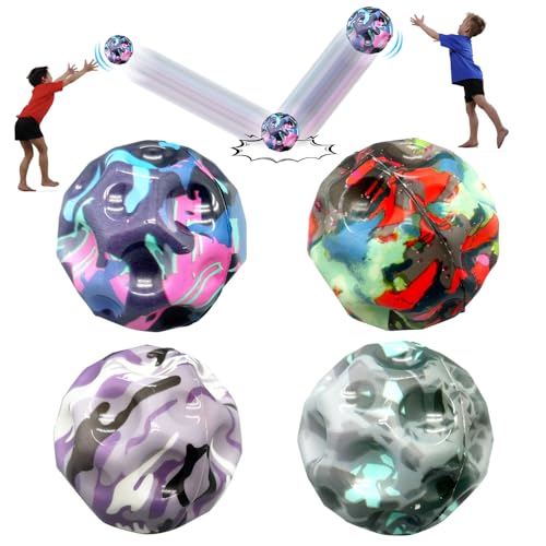 3T6B 4 Stück Jumper Ball, Astro Jump Moonball Kinder Sprungball Spielzeug für den Innen- und Außenbereich Stressabbau Spielzeug Ball von 3T6B