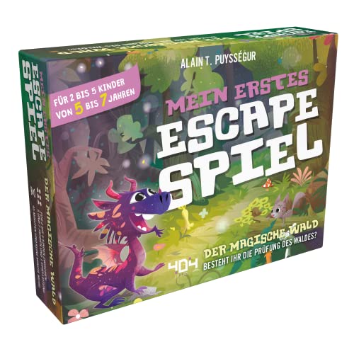 404 Editions, Mein erstes Escape-Spiel: Der magische Wald, Kinderspiel, Rätselspiel, 2-5 Spieler, Ab 5+ Jahren, 45+ Minuten, Deutsch, Mehrfarbig, Bunt von Asmodee