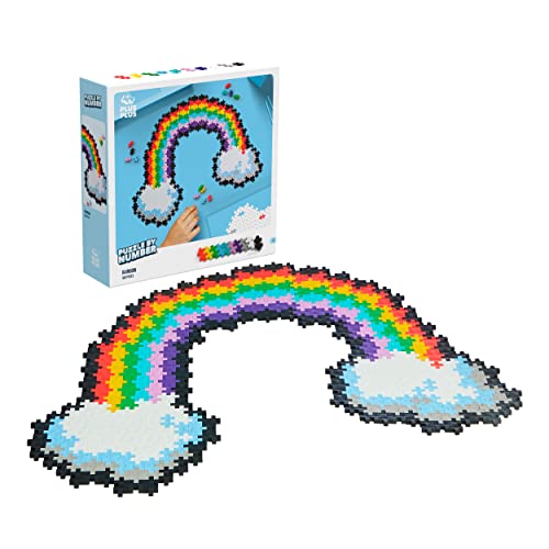 Plus-Plus 300.3913 Geniales Konstruktionsspielzeug, Puzzle Regenbogen, Kreativ-Bausteine, 500 Teile, Mehrfarbig, Mini von Plus-Plus