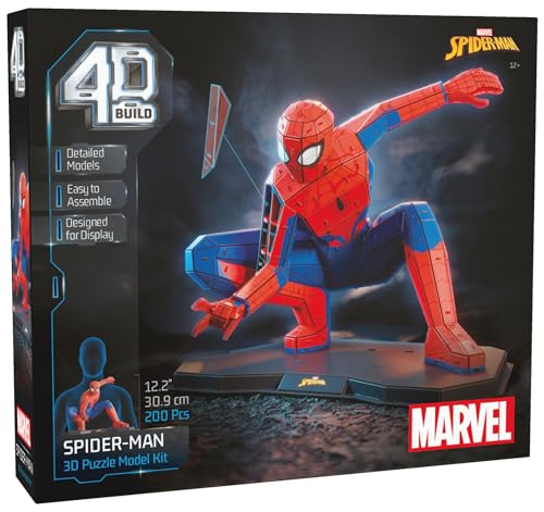 4D Build, Marvel Spider Man 3D Puzzle Model Kit Full-Body Pose, Desk Décor, Adult Puzzles, Building Toys, 3D Puzzles for Adults & Teens, Marvel Collectibles, 195 Pieces, for Ages 12 & Up 4D Build, Marvel Spider Man 3D Puzzle Model Kit Full-Body Pose, Desk Décor, Adult Puzzles, Building Toys, 3D Puzzles for Adults & Teens, Marvel Collectibles, 195 Pieces, for Ages 12 & Up von 4D Build