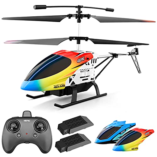 4DRC M5 RC Helirkopte,Höhenhaltung Ferngesteuerter Hubschrauber für Einsteiger,2 Batterien Lange Flugzeit,LED-Licht,3,5 Kanäle,2,4 GHz Indoor Spielzeug Geschenk von 4DRC