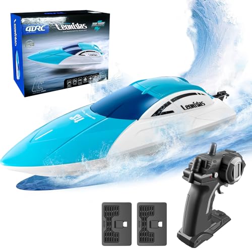 4DRC S4 Ferngesteuertes Boot, 2.4GHz RC Boot für Schwimmbad und See, 20+ km/h, Schnell Boote mit Fernbedienung, wassergekühltes System, Spielzeug Geschenk für Jungen Mädchen von 4DRC