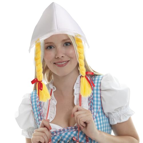 Oktoberfest Hut mit Zöpfen für Damen – Oktoberfest Kostüm Outfit Accessoire von 4E's Novelty von 4E's Novelty