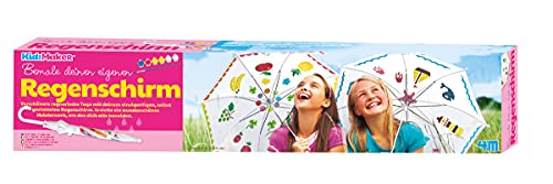 4M 00-04584/HCM Das KidzMaker Bemalset erhellt regnerische Tage für die Kinder. Einen eigenen Regenschirm zu bemalen fördert Kreativität und Geschicklichkeit, Bunt von 4M