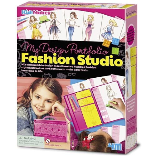 4M 404720 My Design Portfolio Fashion Studio Playset, Multi-Colour, 205 x 55 x 280 millimeters von 4M