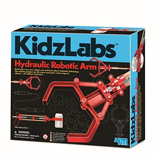 4M 403414 KidzLabs-Hydraulic Robotic Arm, Multicoloured von 4M