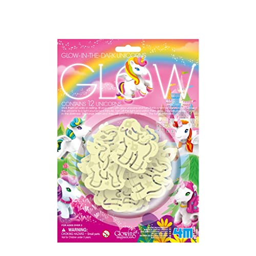 4M 405939 Glow in the Dark Unicorns, Multi Colour von 4M