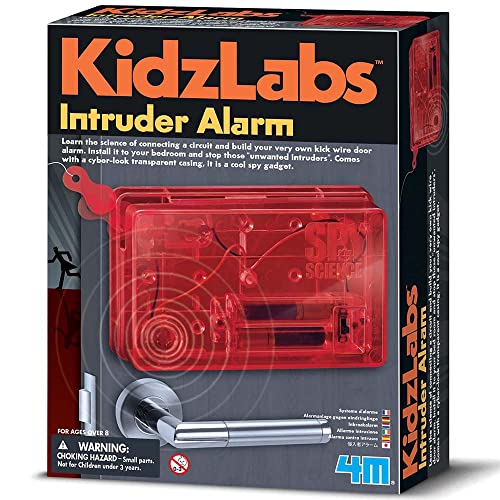 4M - KidzLabs - BAU Deine Eigene Alarmanlage Set - Entdecke Elektronik und Sicherheit - Lerne Stromkreise - DIY Wissenschaftsprojekt für Kinder und Jugendliche von 4M