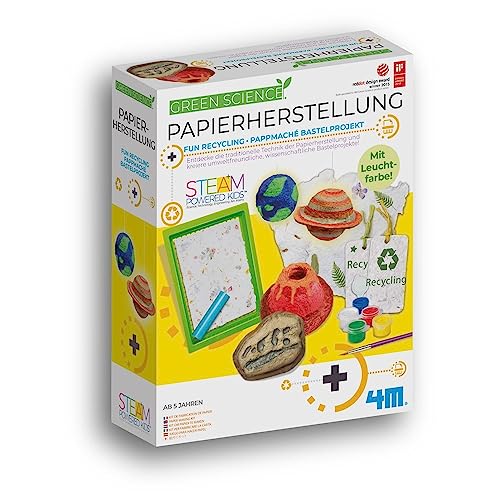 4M - 68679 - Green Science - Papierherstellung - DIY Bastelset Experimentierkasten Lernspielzeug - für Kinder ab 5 Jahre von 4M