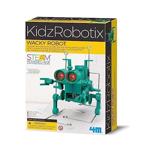 4M - KidzRobotix - Verrückter Roboter - Interaktives Lernen Experimentierkasten Lernspielzeug Robotik - für Kinder ab 5 Jahre von 4M