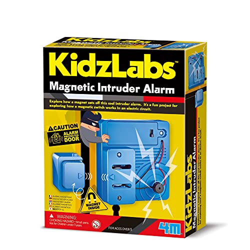 4M - KidzLabs - Magnetischer Einbruch Alarm - Interaktives Lernen Experimentierkasten Lernspielzeug - DIY Kit für Kinder und Jugendliche - für Kinder ab 5 Jahre von 4M