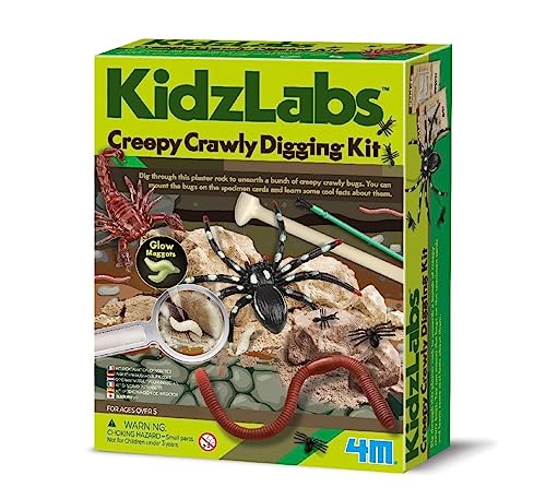 KidzLabs Krabbeltierausgrabung – 4M Archäologie Ausgrabungsset für Kinder - Geologie und Tierkunde Lernspiel - Wissenschaftsspielzeug für wissensdurstige Kinder ab 5 Jahre von 4M