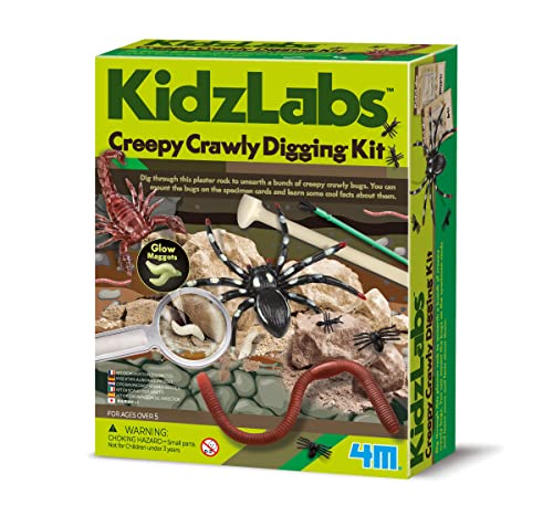 KidzLabs Krabbeltierausgrabung – 4M Archäologie Ausgrabungsset für Kinder - Geologie und Tierkunde Lernspiel - Wissenschaftsspielzeug für wissensdurstige Kinder ab 5 Jahre von 4M