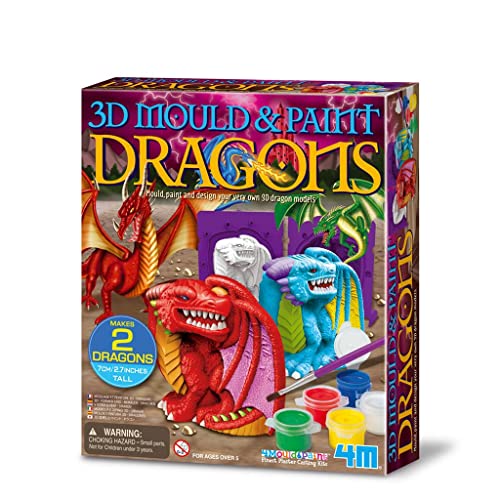 4M Form & Farbe – 3D-Drache, Gipsabguss und Malen Zwei Drachen, Kunst und Handwerk Malset für Jungen und Mädchen ab 5 Jahren 4M Form & Farbe – 3D-Drache, Gipsabguss und Malen Zwei Drachen, Kunst und Handwerk Malset für Jungen und Mädchen ab 5 Jahren von 4M