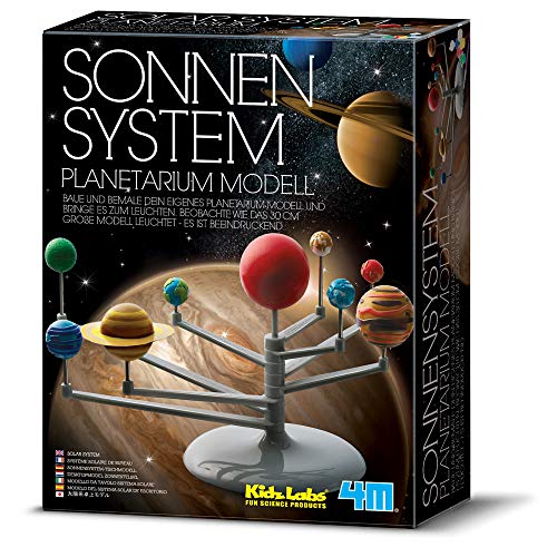 4M KidzLabs Planetarium Modell Sonnensystem - Bausatz für Kinder - Leuchtfarben Inklusive - Inspirierendes Wissenschaftsspielzeug ab 8 Jahren von 4M